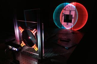 3D visualization of a thermally convective flow by Mac Huang and Jun Zhang.